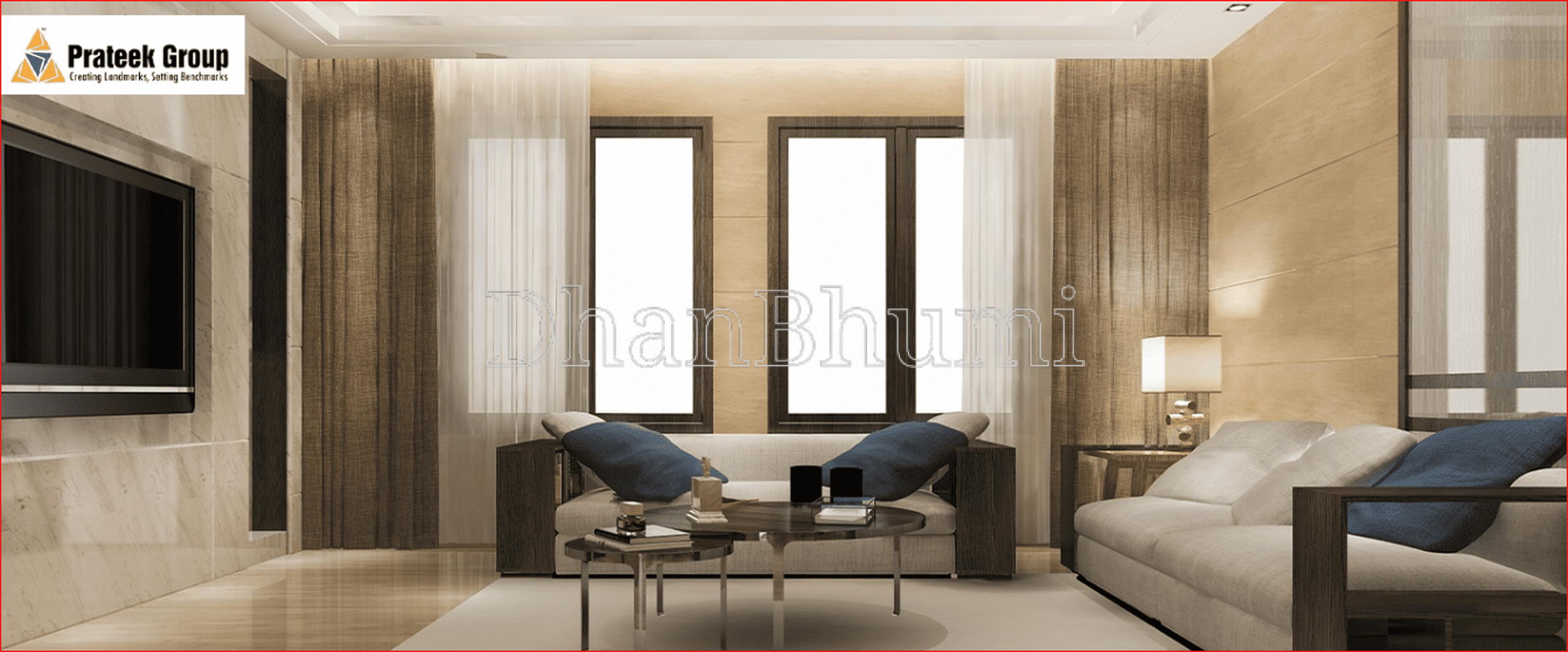 2BHK ,Begonia Grand By Prateek Group | Dhanbhumi